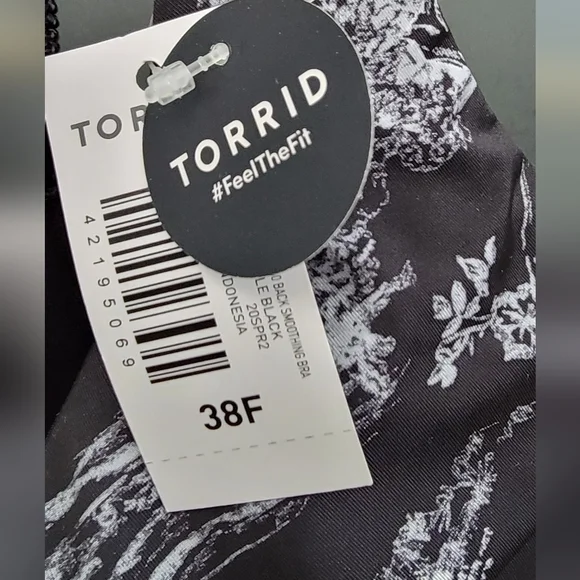 38F Black and White Graphic Print Bra - Picture 4 of 8